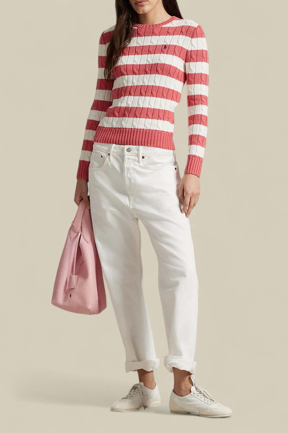 תמונת כל הלוק של סריג כותנה